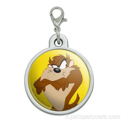 Looney Tunes Chrome Placed Metal Piet ID tag